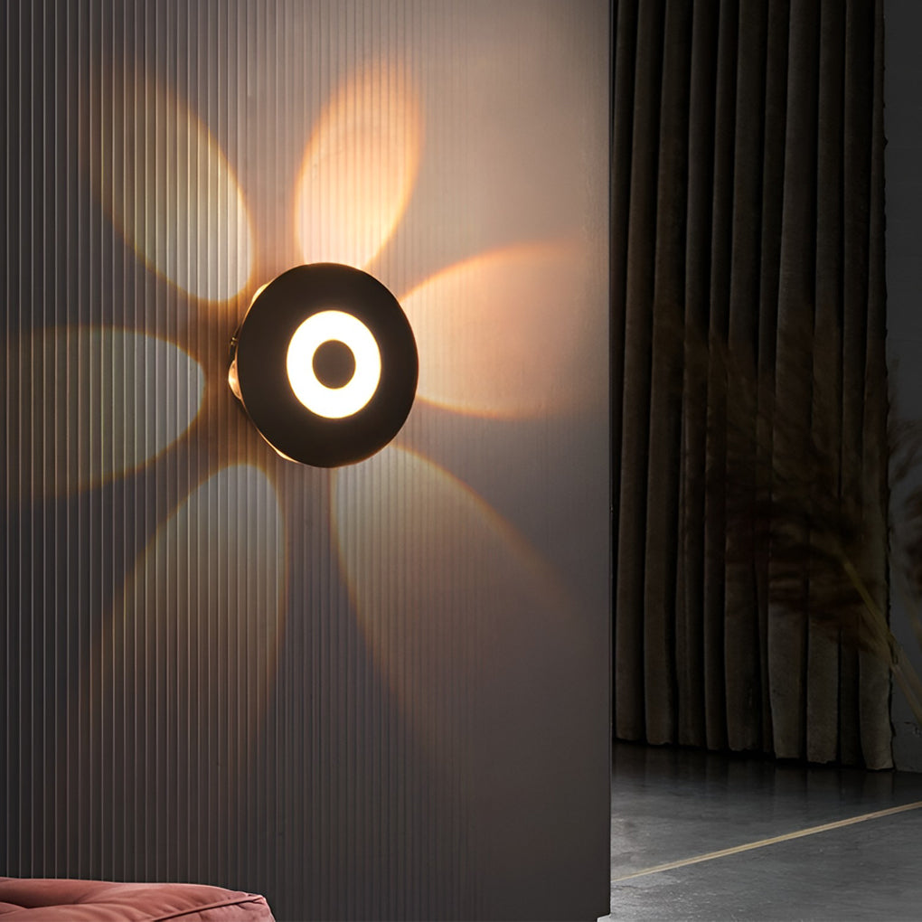 Sunflower LED Wall Light Round Modern Waterproof LED Light