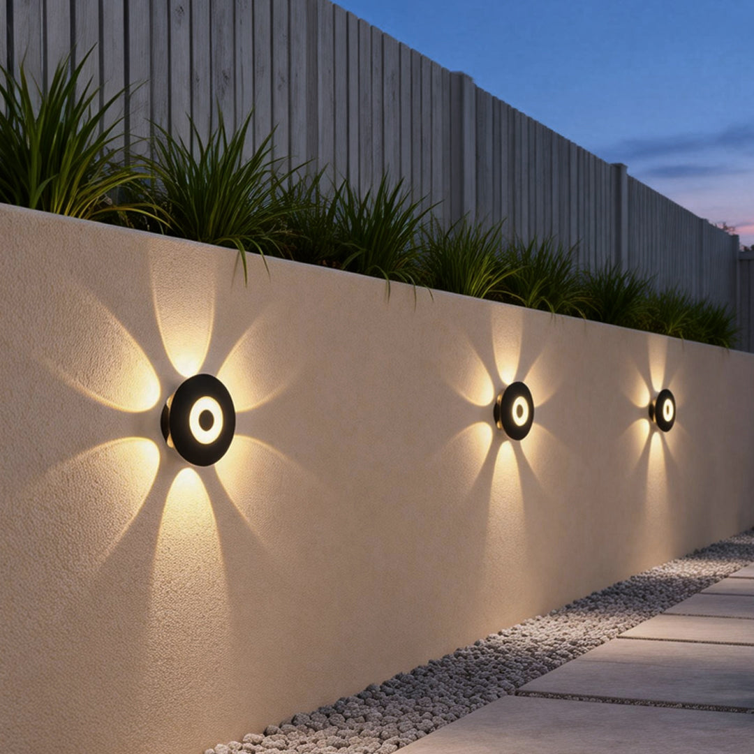 Sunflower LED Wall Light Round Modern Waterproof LED Light