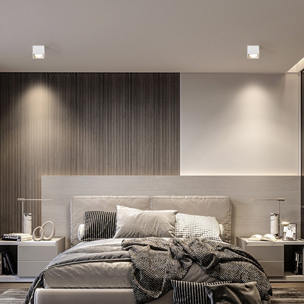 Square Recessed Downlight Minimalist Adjustable Iron Light