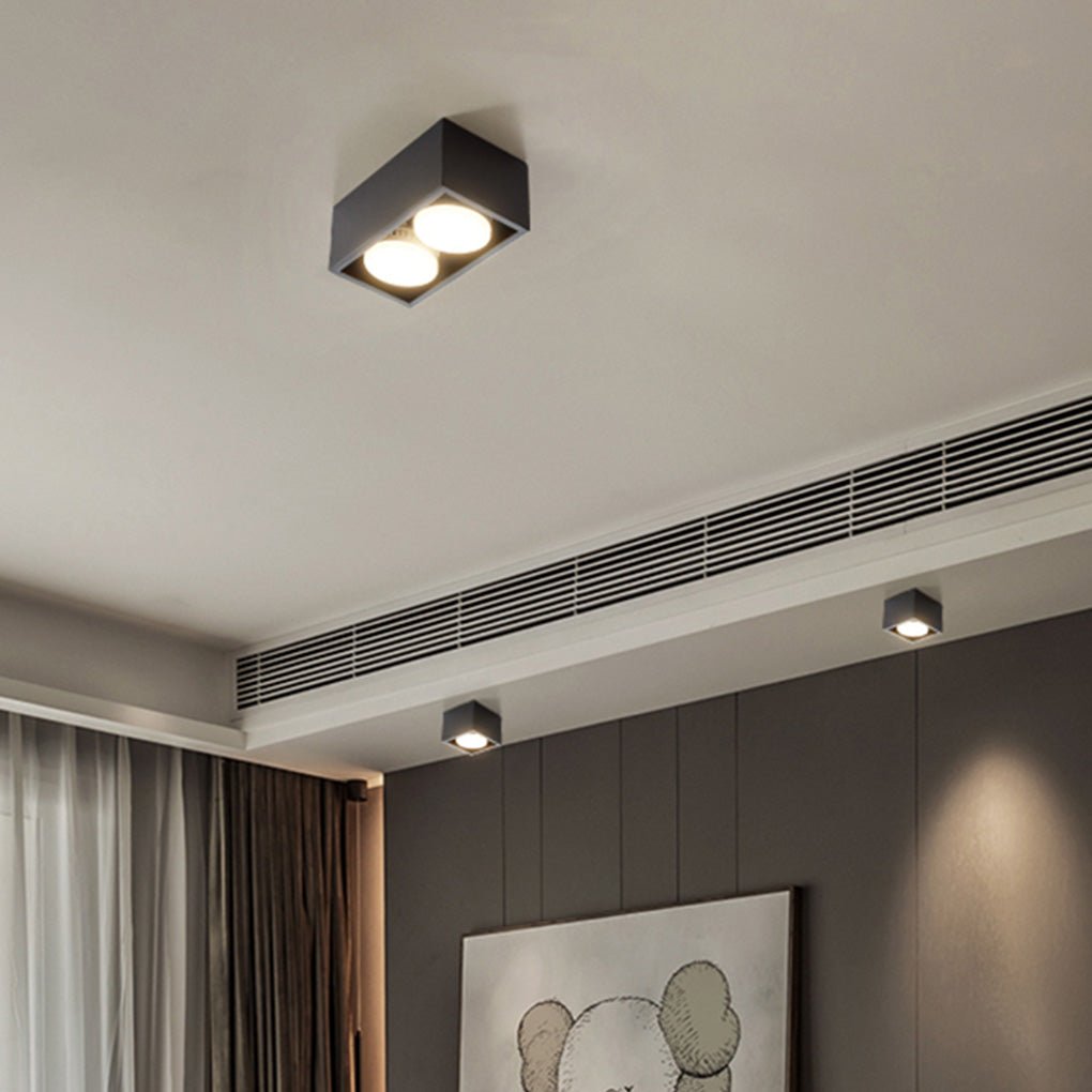 Square Recessed Downlight Minimalist Adjustable Iron Light