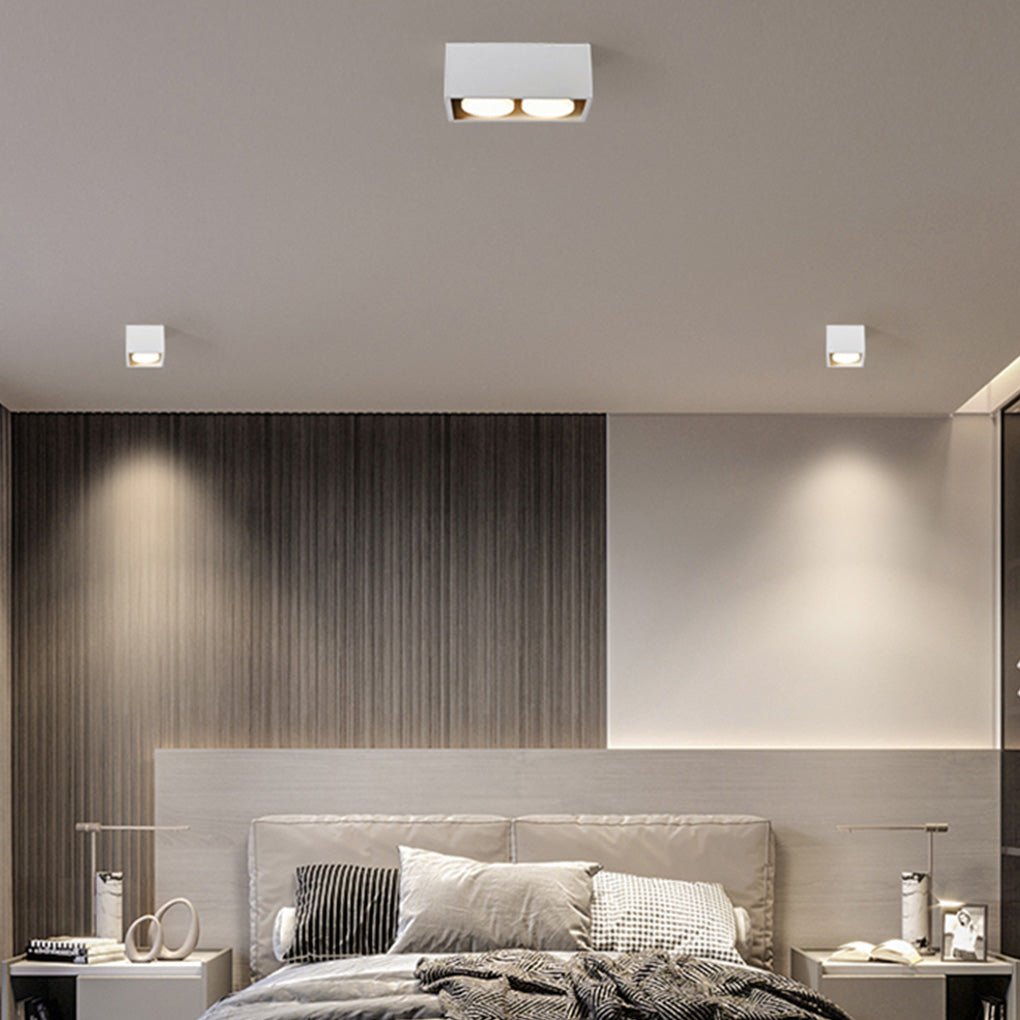 Square Recessed Downlight Minimalist Adjustable Iron Light