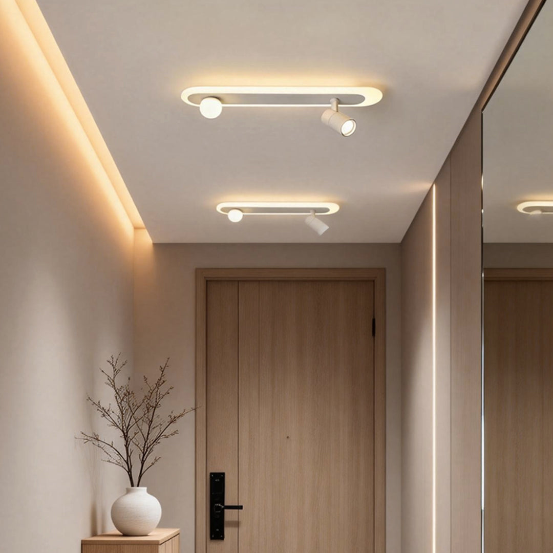Surface Mounted Spotlights Modern Streamlined Oval Ceiling Light