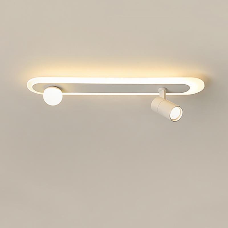 Surface Mounted Spotlights Modern Streamlined Oval Ceiling Light