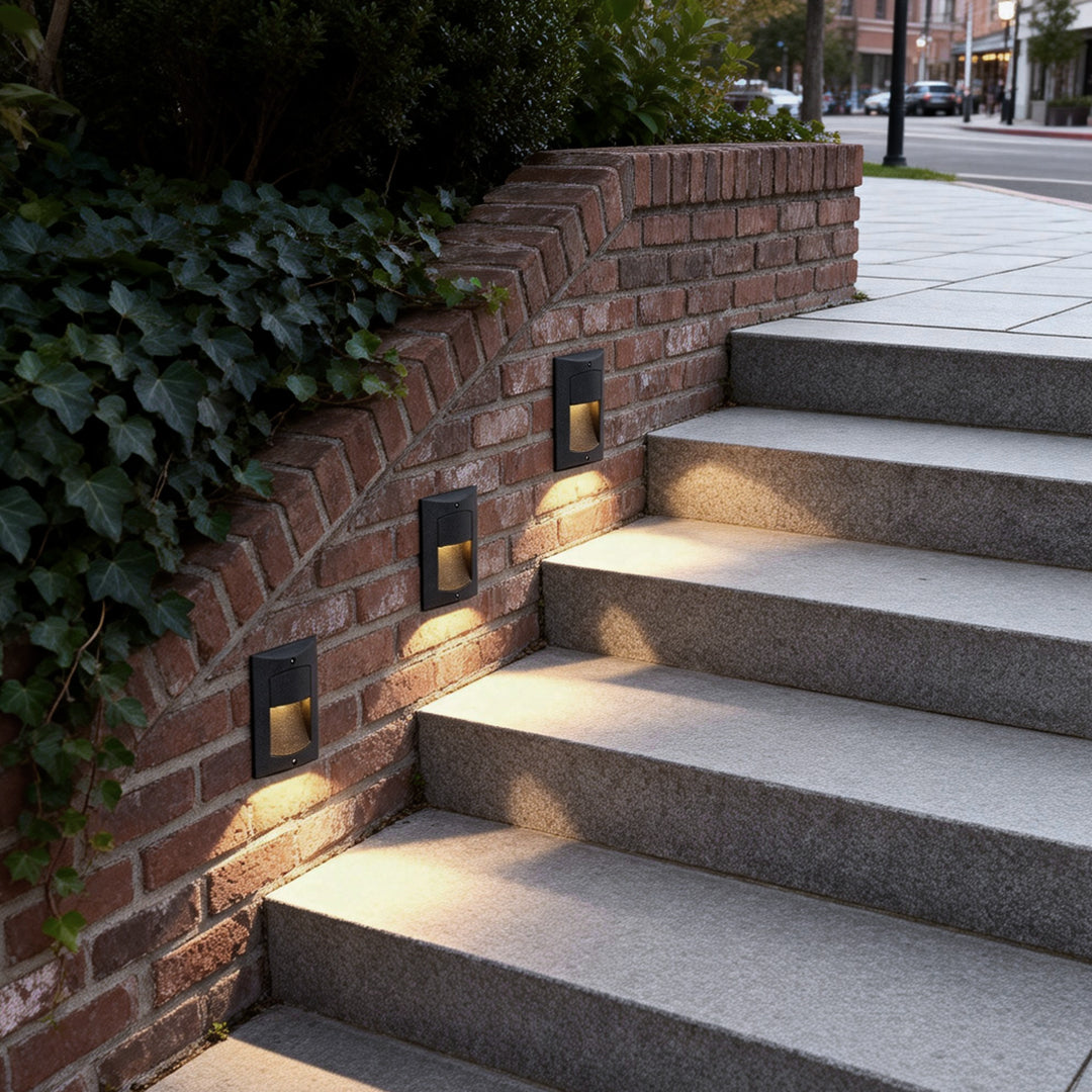 Surface Mounted Step Lights LED Black Modern Outdoor Light