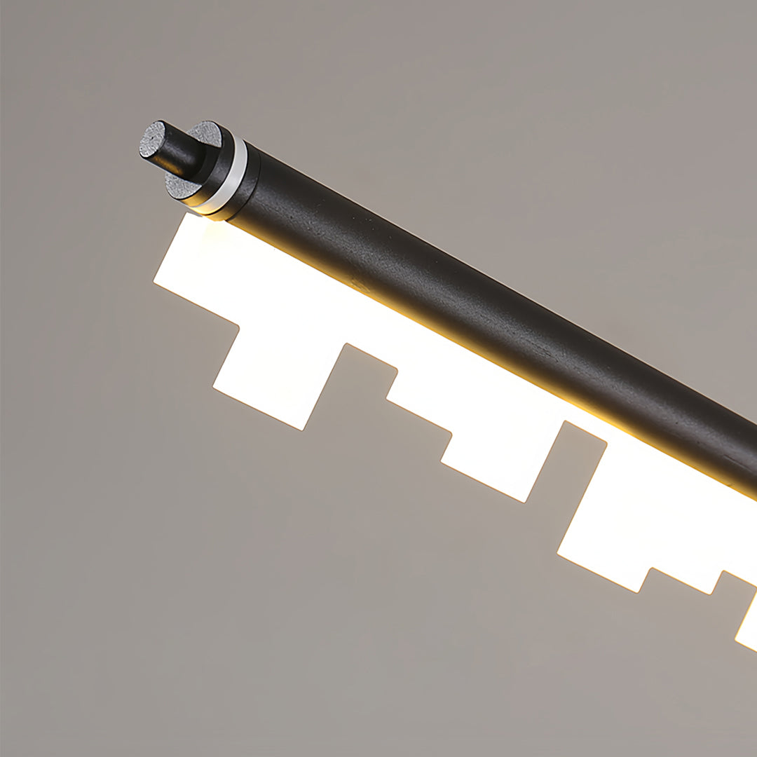 Black Metal Pendant Light Nordic Minimalist LED Linear Ceiling Light