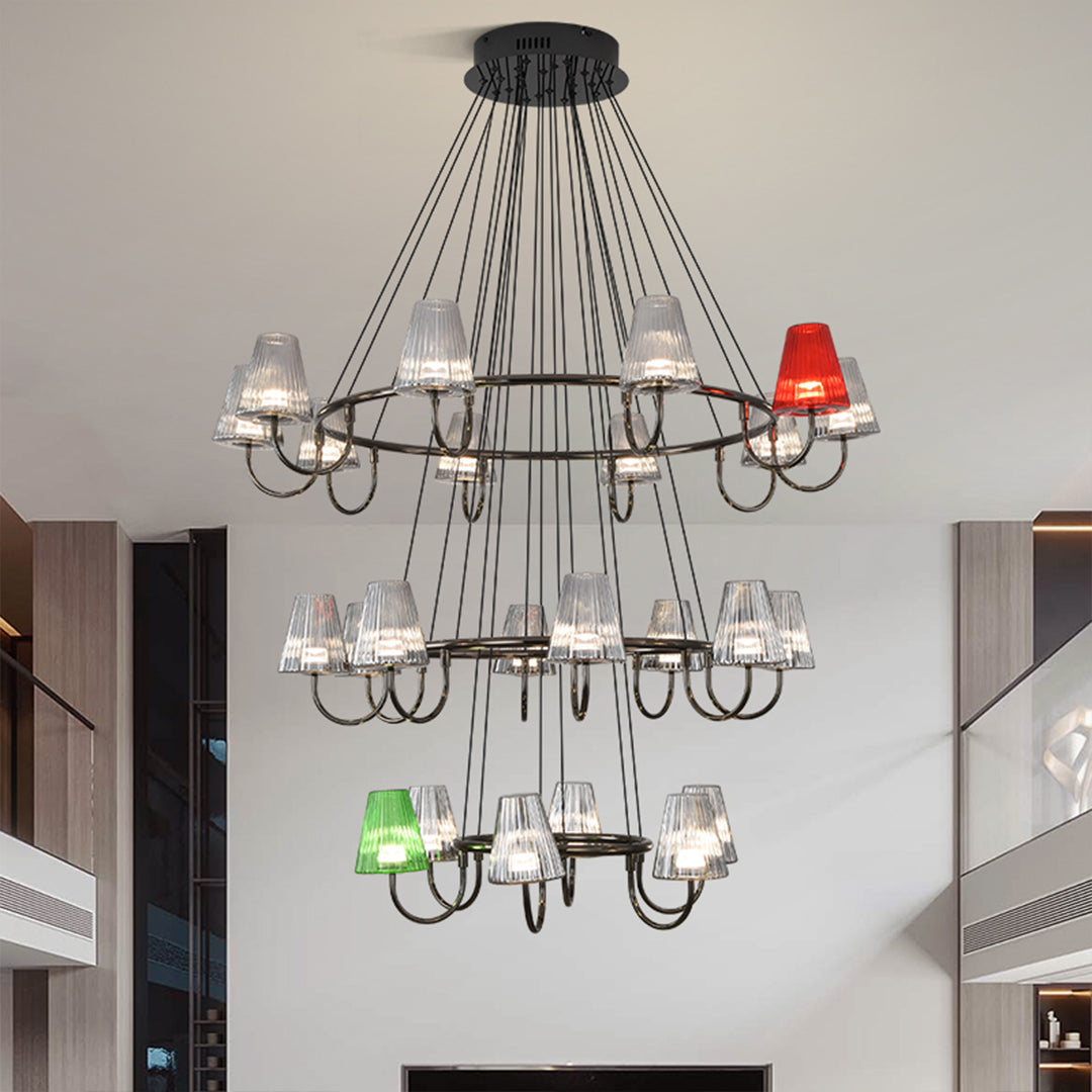 Branch LED Suspension Chandelier American Modern Glass Ceiling Lighting