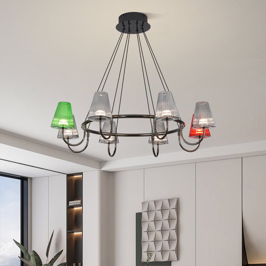 Branch LED Suspension Chandelier American Modern Glass Ceiling Lighting