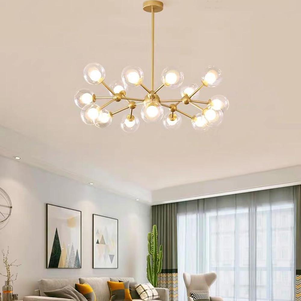 glass sputnik light Modern metal 15-Light Ceiling light