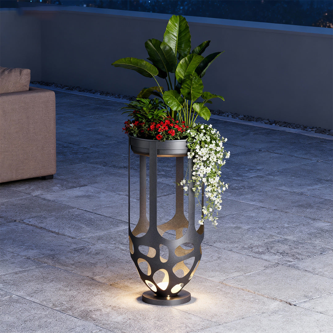 Lighted Outdoor Planter Waterproof Ambient Landscape Light
