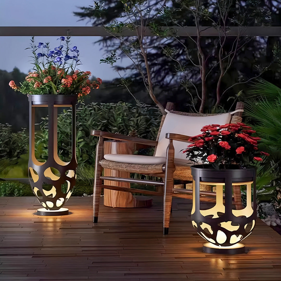 Lighted Outdoor Planter Waterproof Ambient Landscape Light