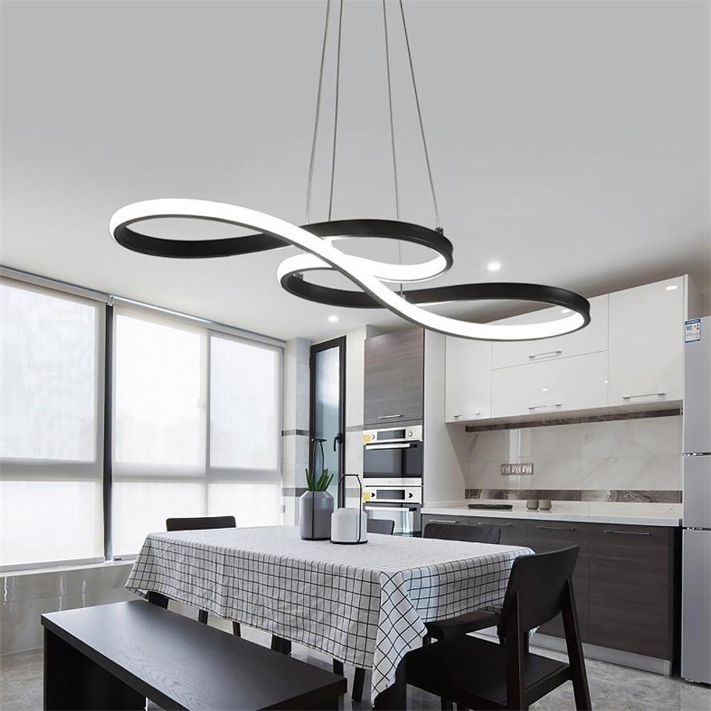 Geometric Design Semi Flush Chandeliers Metal Silica Gel Ceiling Lights