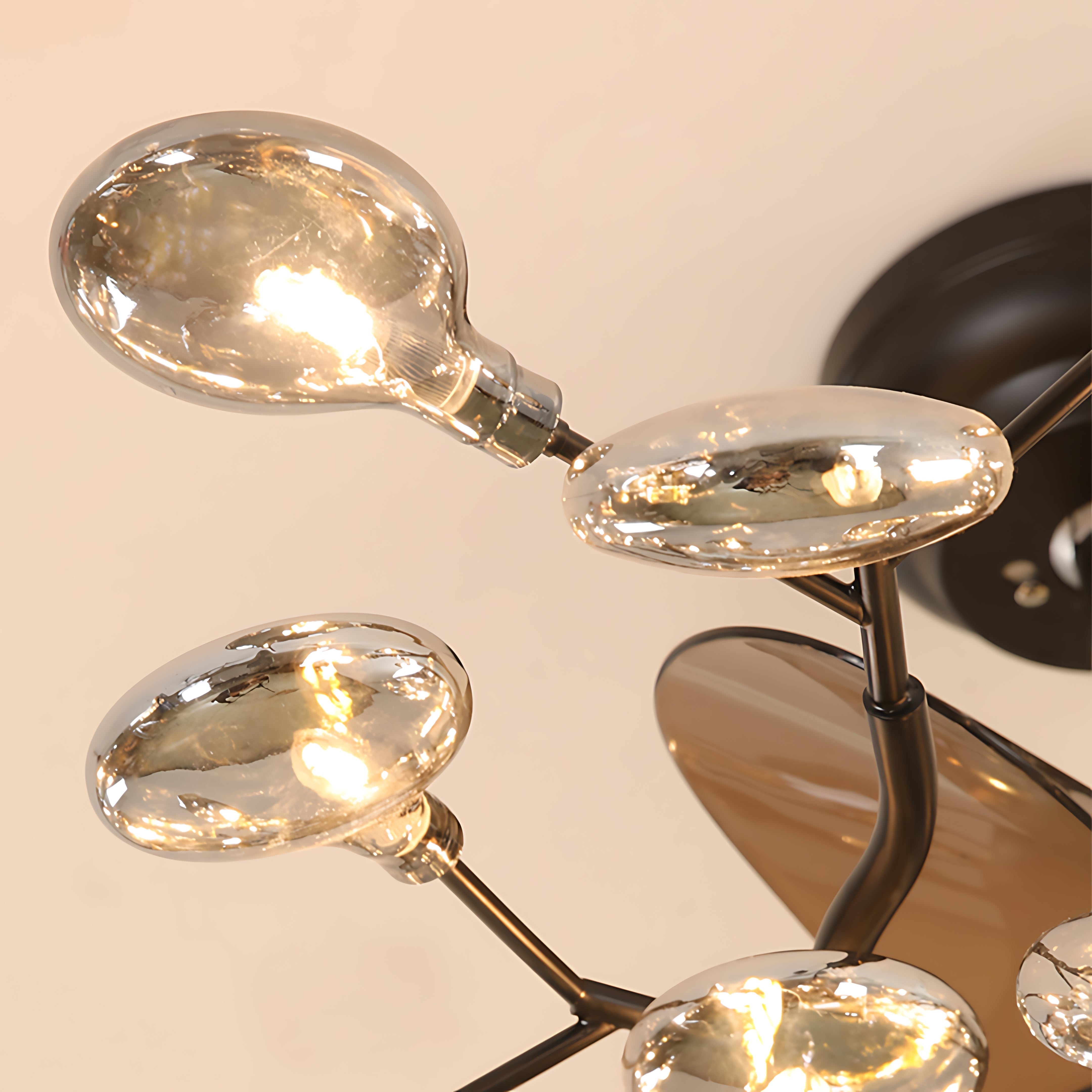 Glam Ceiling Fan with Light Minimalist Luxury Artistic Fan Lamp