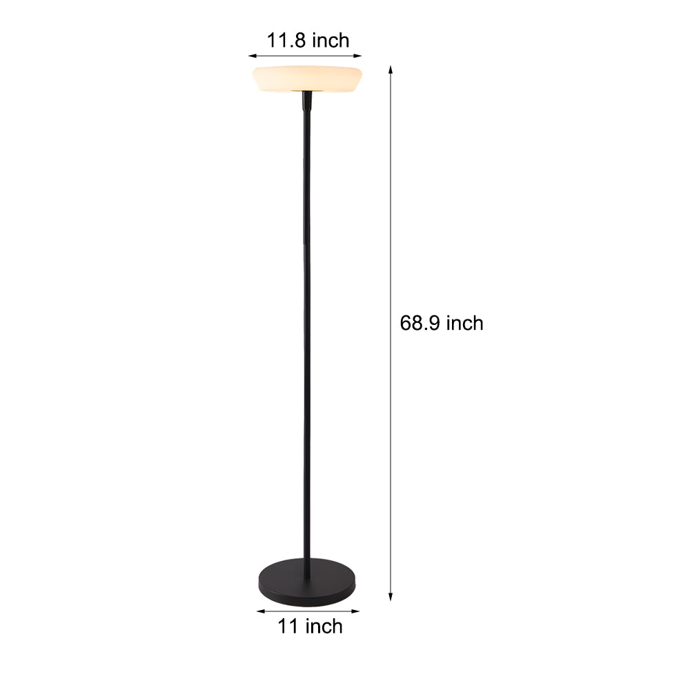 USB Waterproof Solar Halo Floor Lamp Modern Minimalist Outdoor Lighting