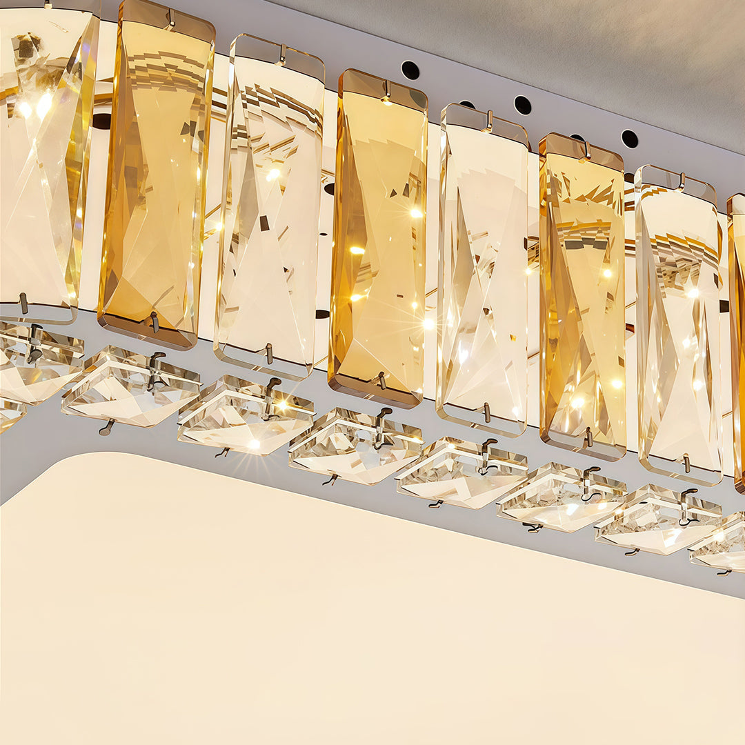 LED Flush Mounted Ceiling Lights Luxury Crystal Lamp