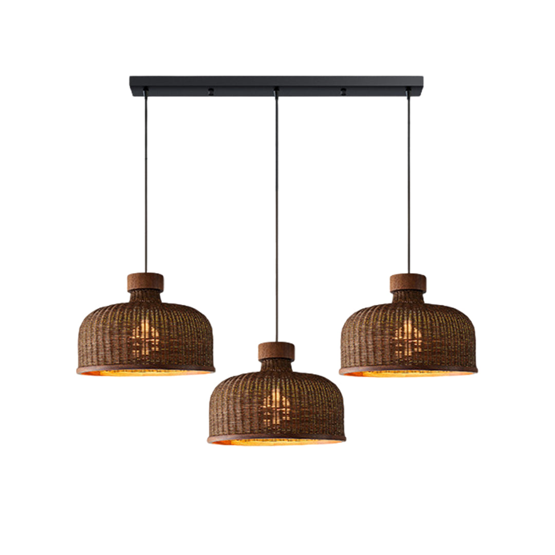 Rattan Woven Pendant Light Wabi Sabi Style Zen Hanging Light