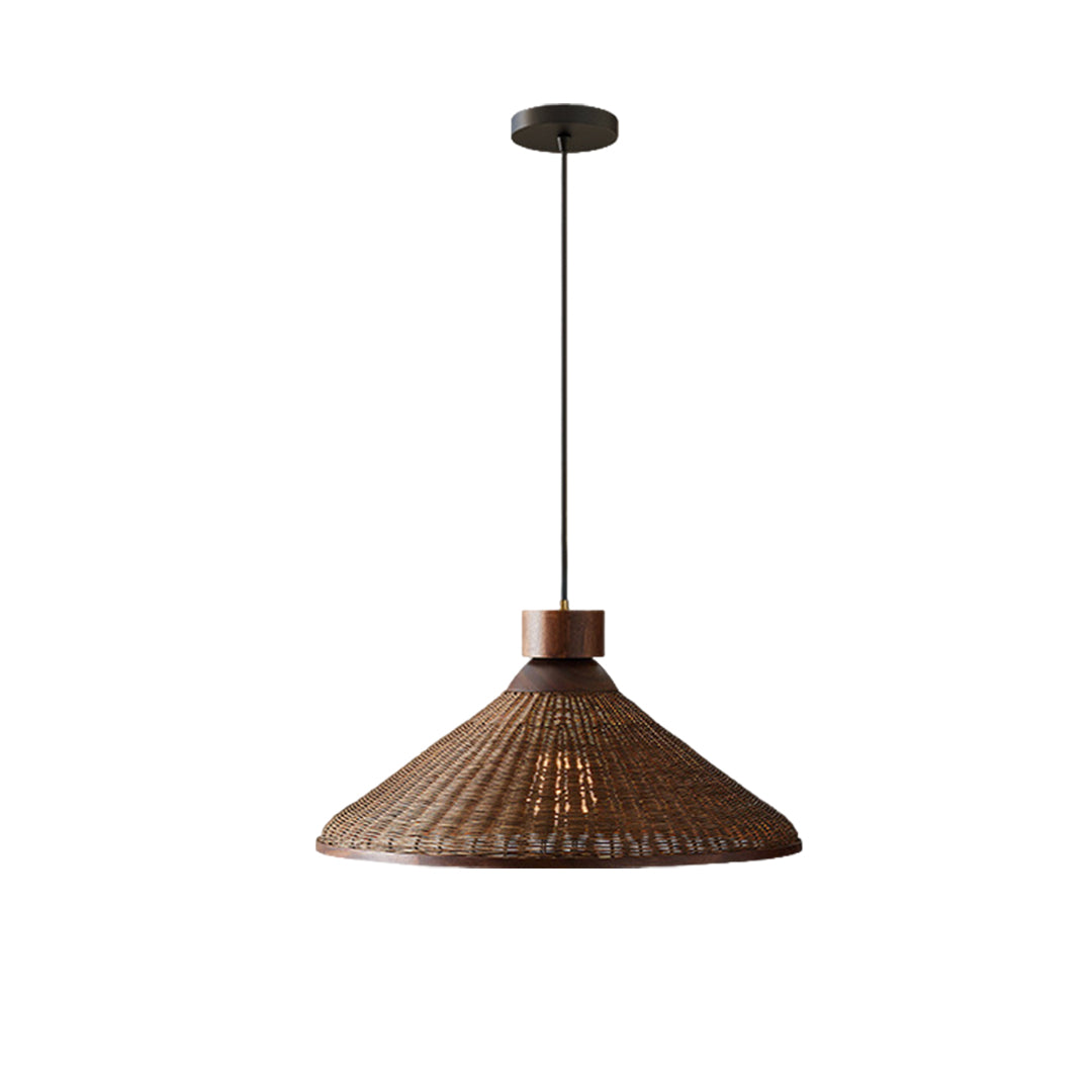 Rattan Woven Pendant Light Wabi Sabi Style Zen Hanging Light