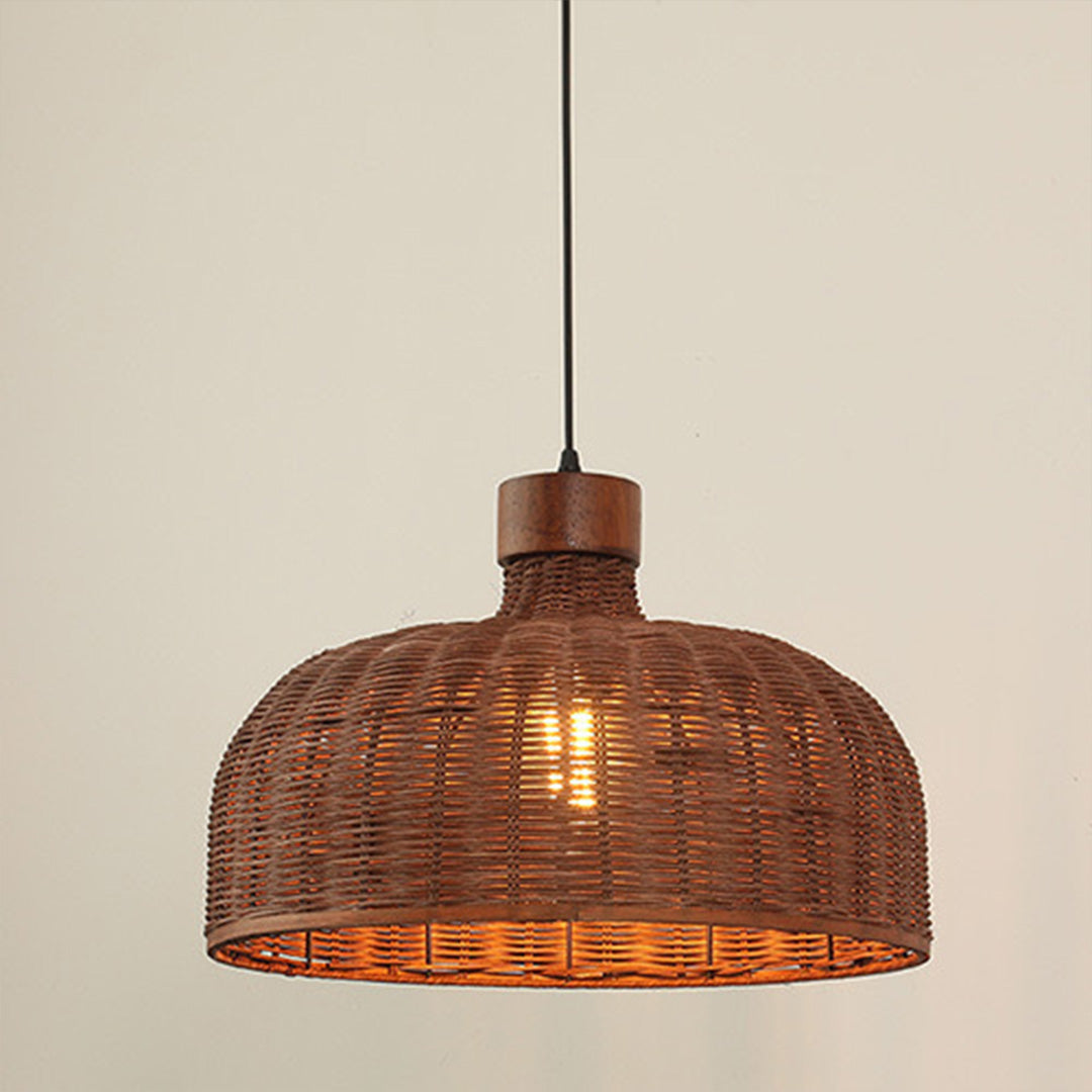 Rattan Woven Pendant Light Wabi Sabi Style Zen Hanging Light
