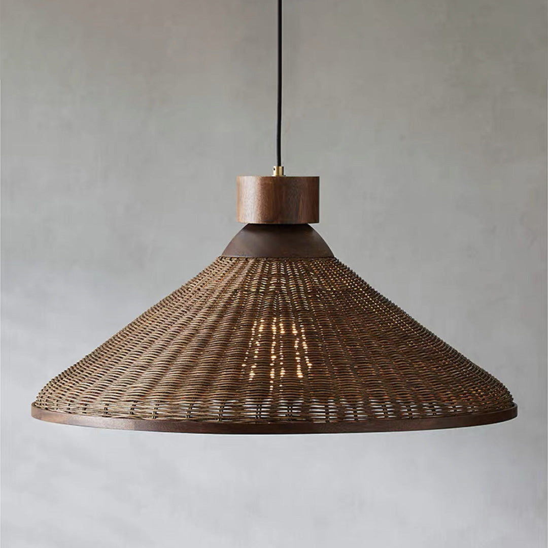 Rattan Woven Pendant Light Wabi Sabi Style Zen Hanging Light