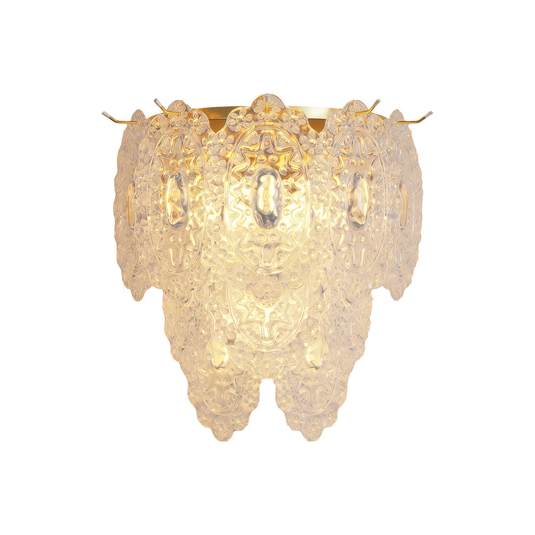 Art Wall Lights French Luxury Style Copper Glass Lamp
