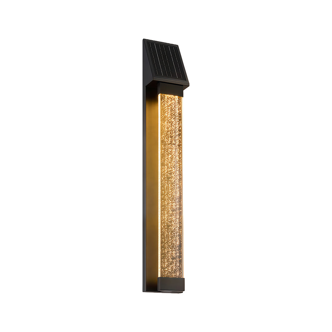 Black Outdoor Lighting Sconce Waterproof Solar Light