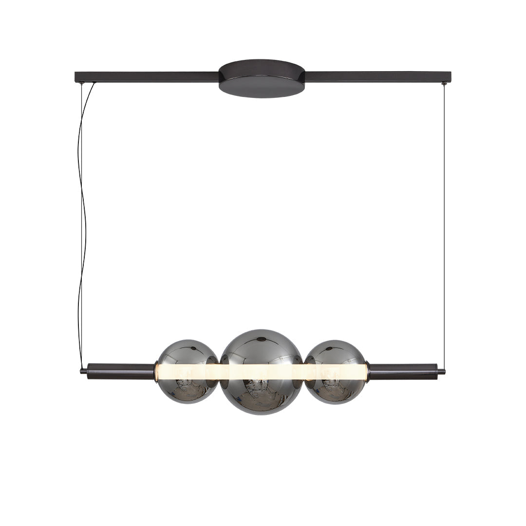 Minimalist LED Silver Pendant Light For Kitchen Island Modern
