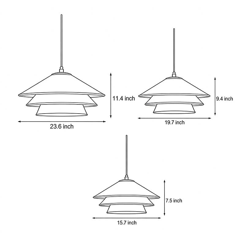 Tiered Pendant Light Multi-layer Parchment Paper Lamp