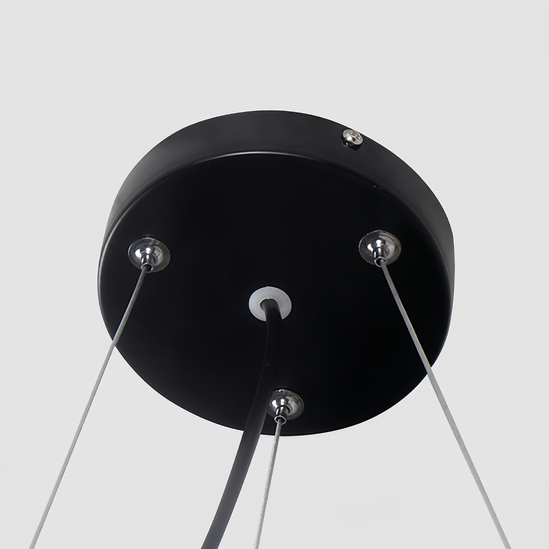 Black Modern Chandeliers Creative LED Triangular Ceiling Light