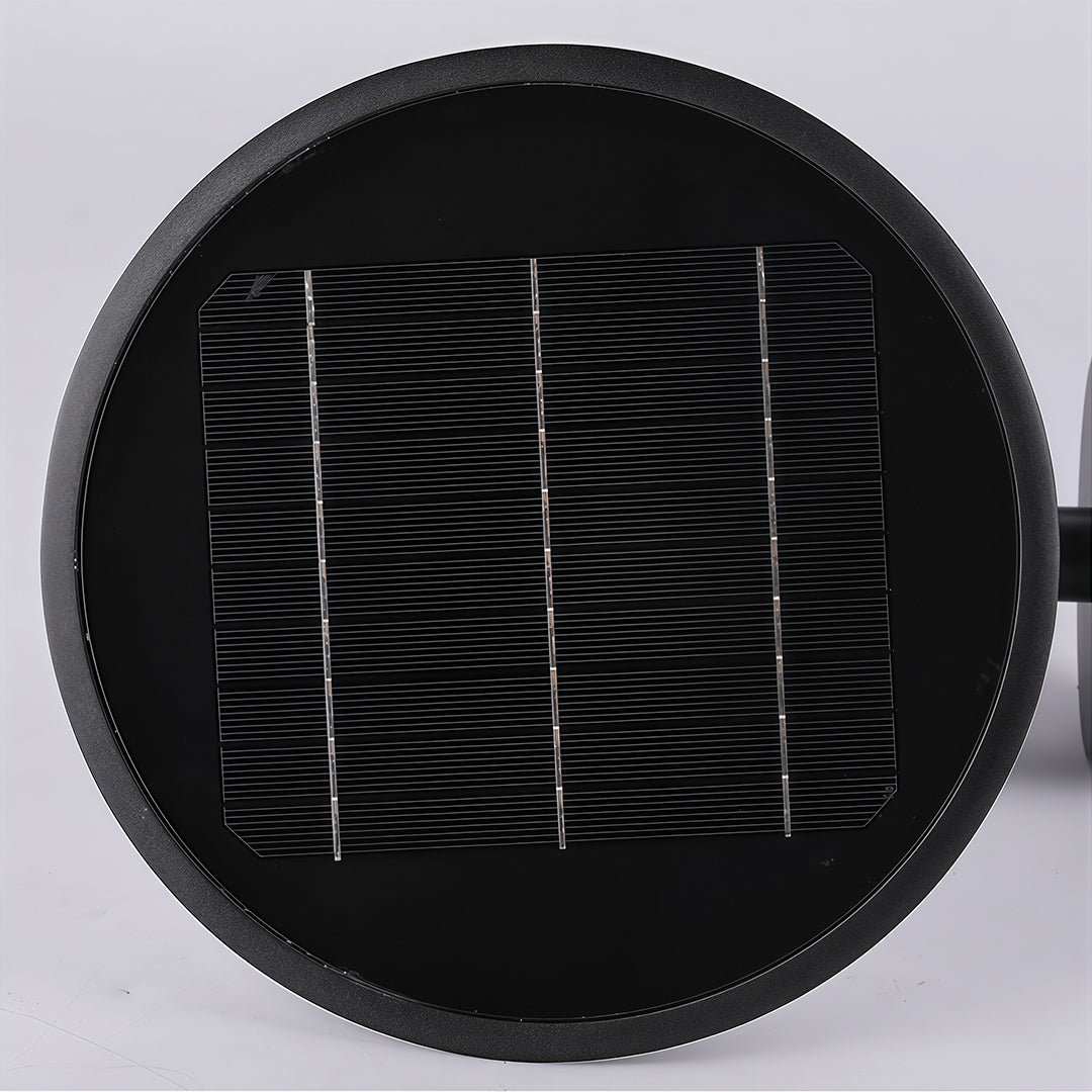 Outdoor Solar Wall Sconce Black Waterproof Metal Light