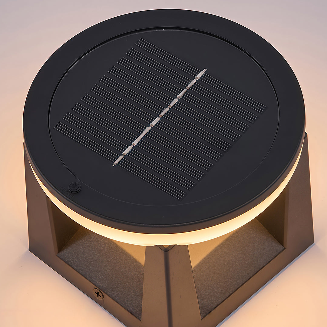 Solar Powered Bollard Lights Outdoor Waterproof Courtyard Lamp