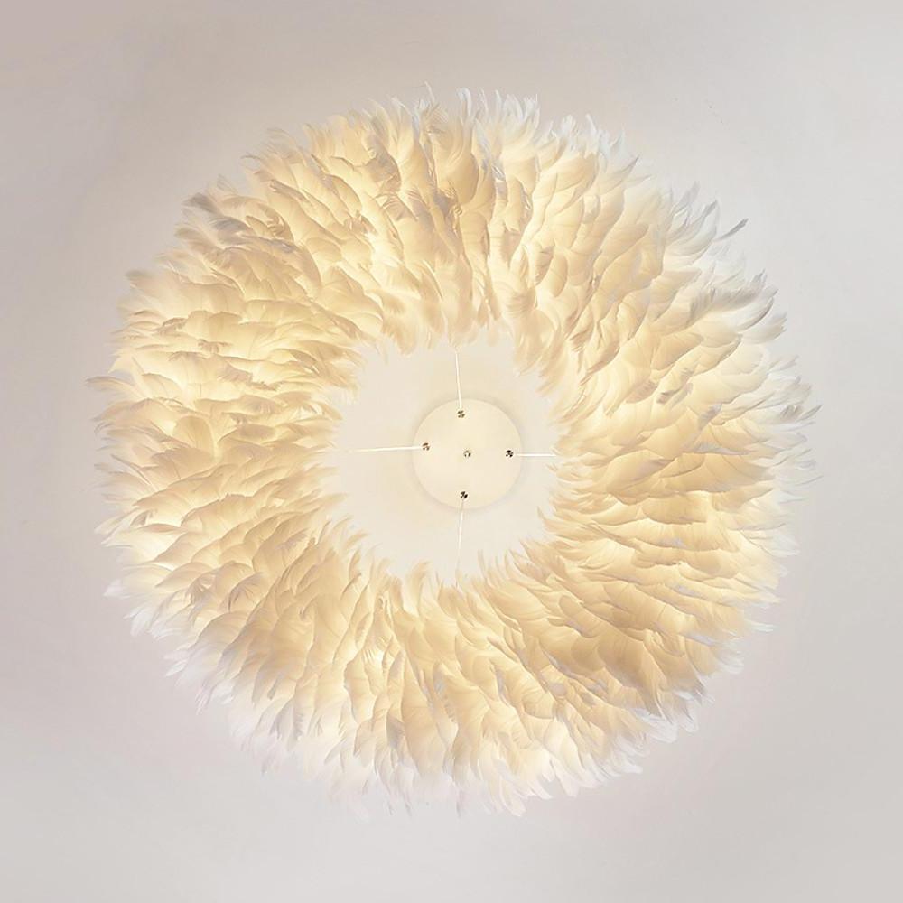 Fluffy Hanging Light Fairy Tale Theme Artistic Ceiling Light