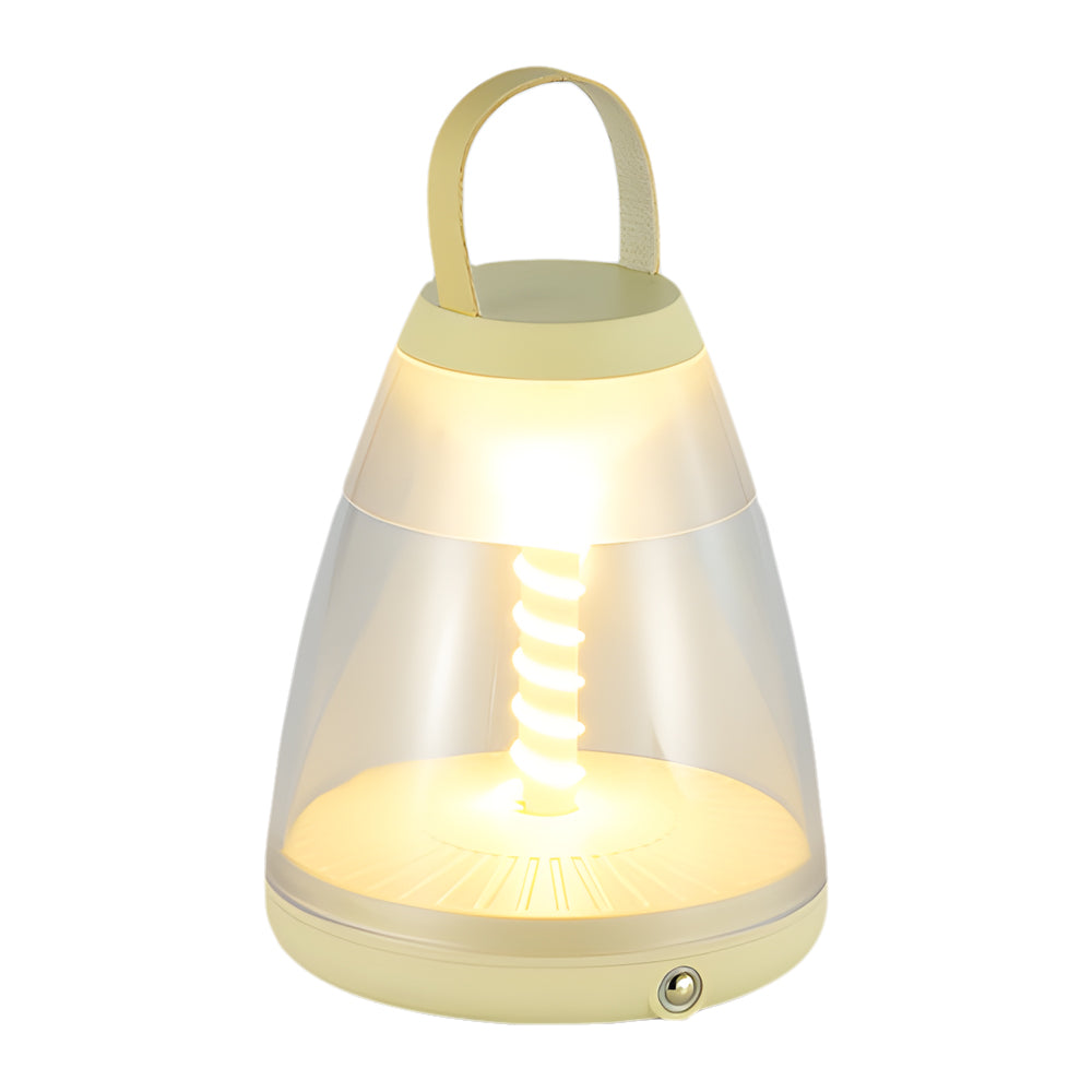 Portable Battery Powered Outdoor Table Lamps Spiral LED Portable Lamp