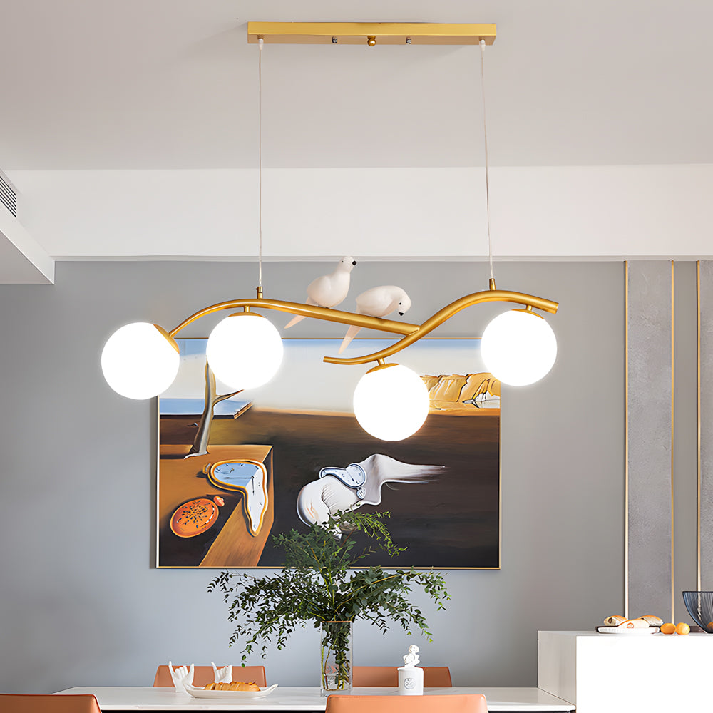Tree Branch Pendant Light Farmhouse Bird Ceiling Light