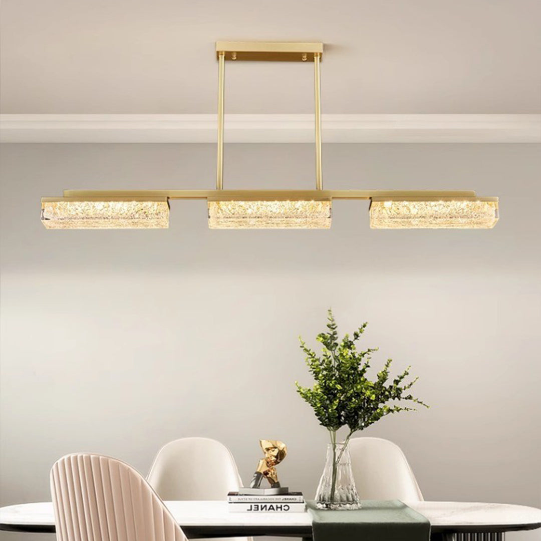 Copper Pendant Lights For Kitchen Island Linear Three-Temperature Ceiling Light