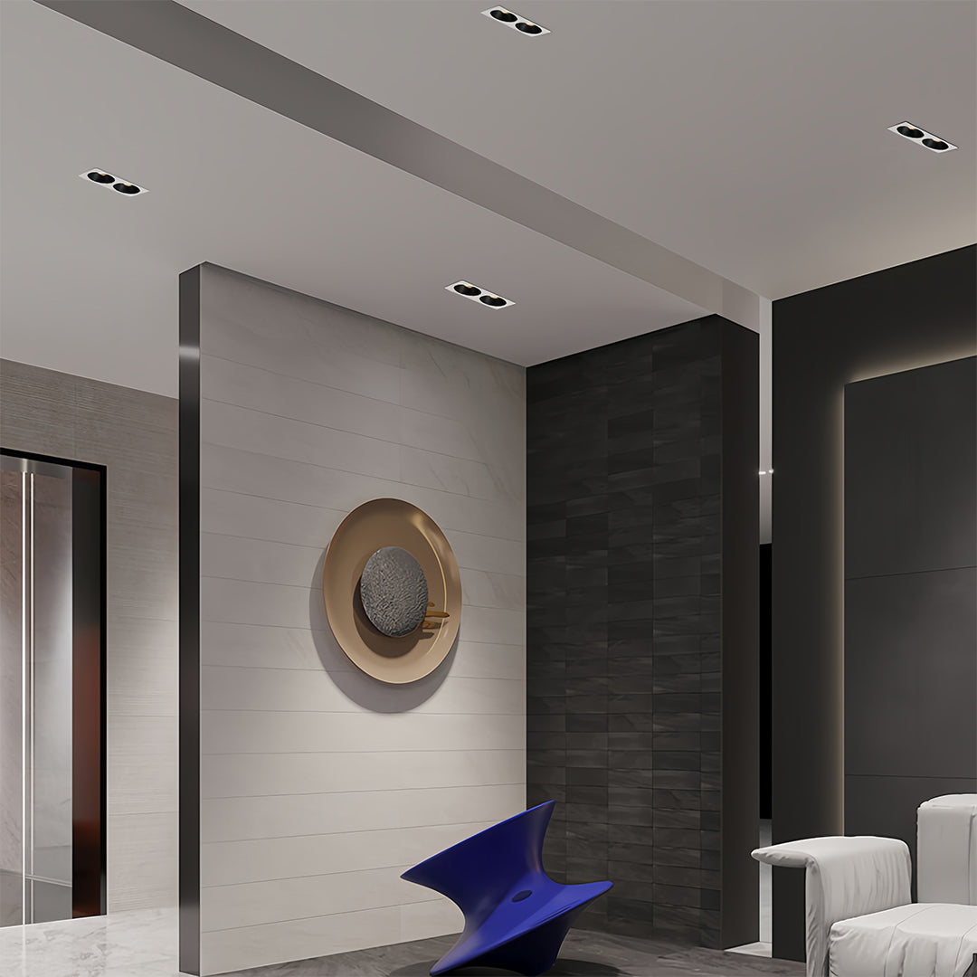 Square Downlight Minimalist Sleek Modern Recessed Grid Ceiling Light