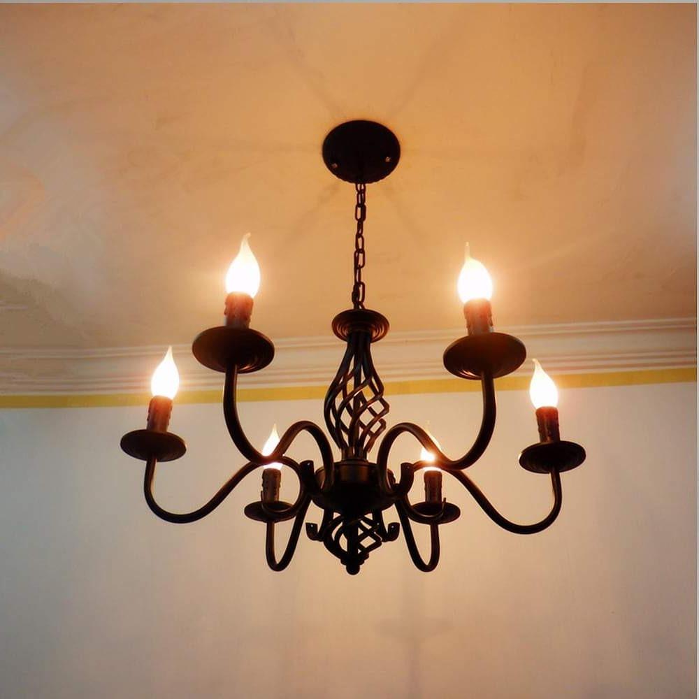 6 Lights LED Candle Pendant Light Modern Chandeliers