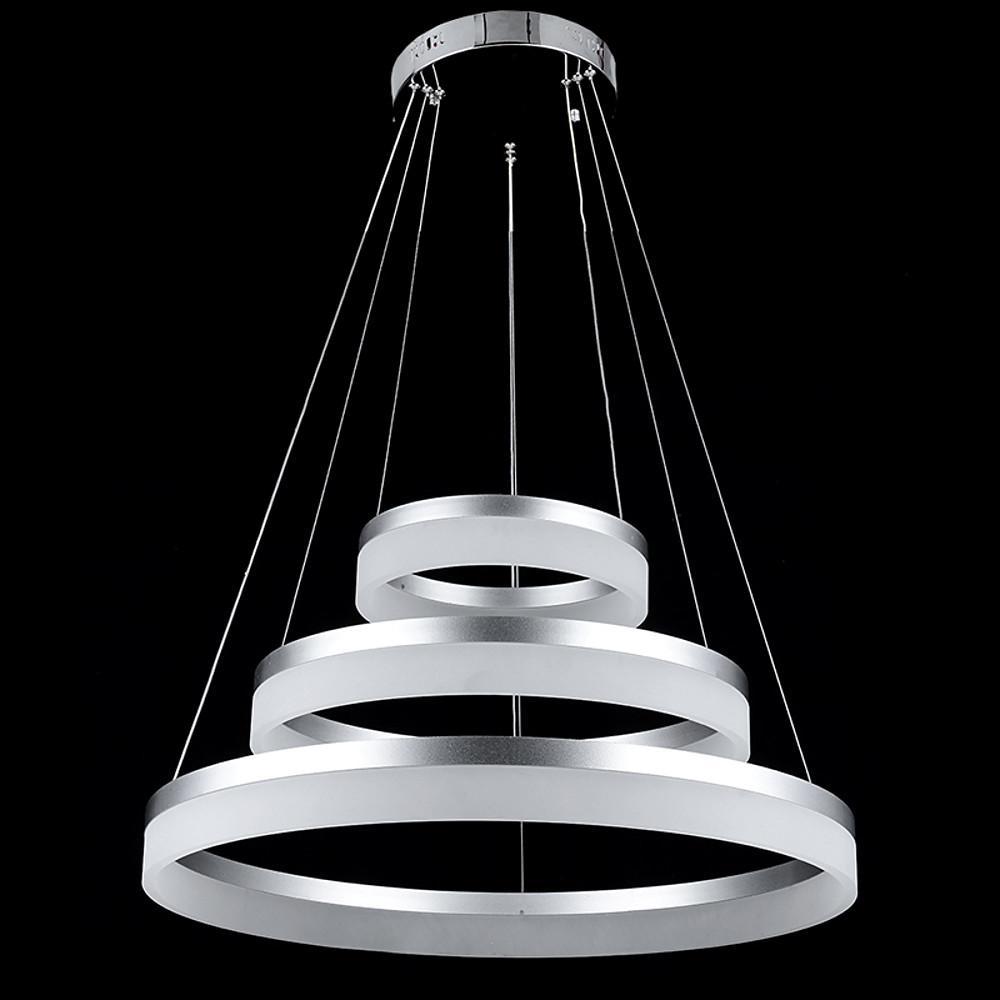 Classic Vintage 3-Ring Metal Acrylic LED Chandelier