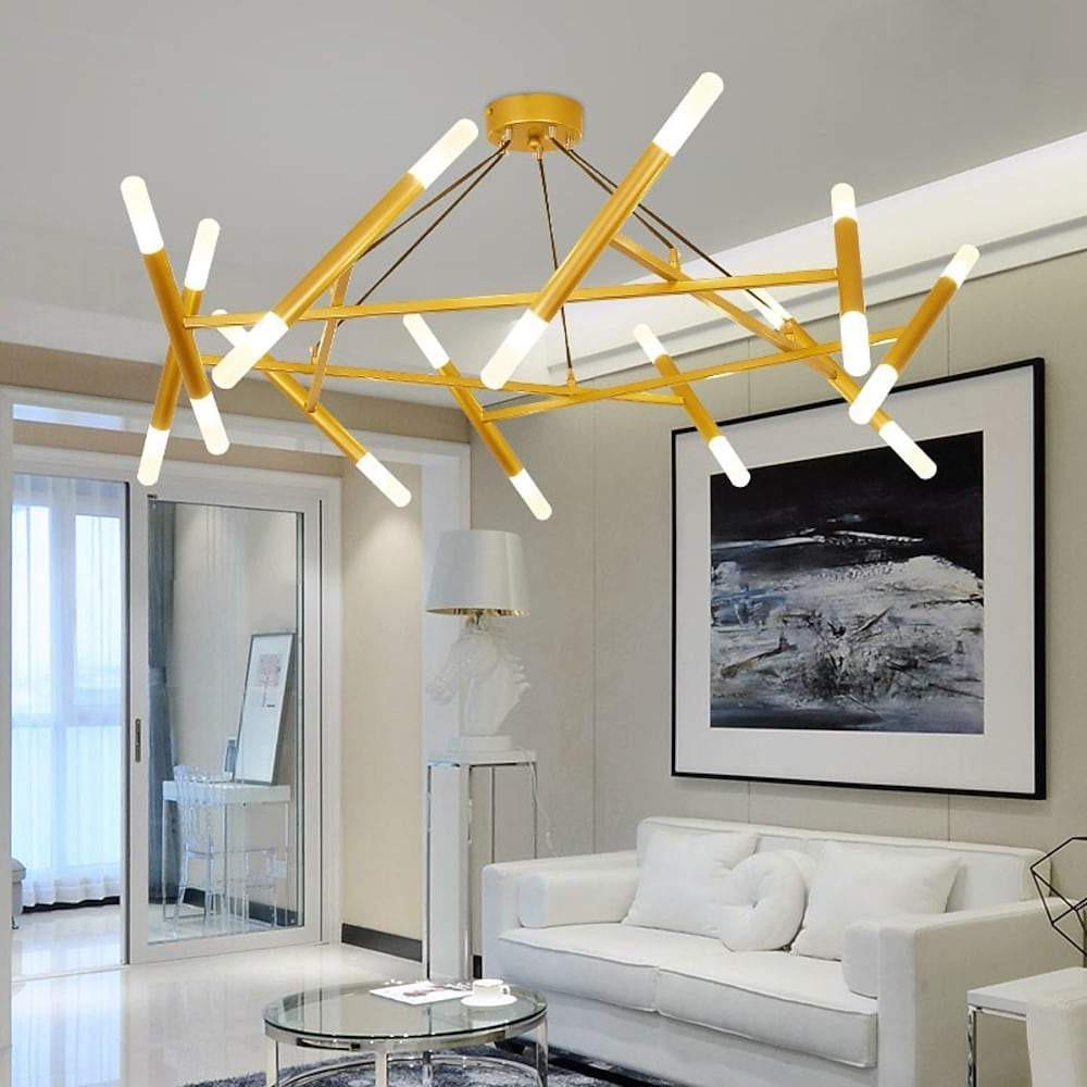 Creative Metal Design 16-Lights LED Industrial Chandeliers Hanging Lamp