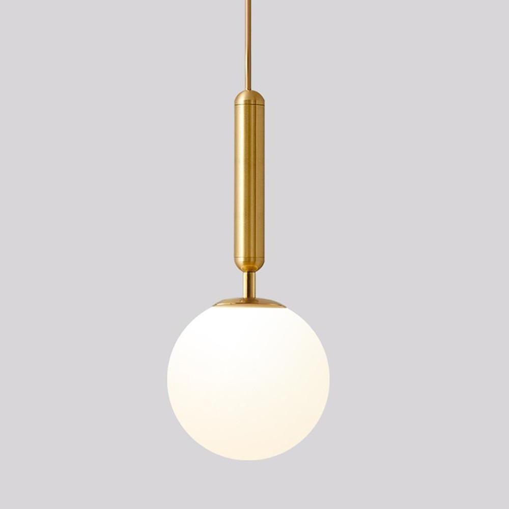 Nordic Glass Ball Shaped Black Gold LED Nordic Pendant Lighting