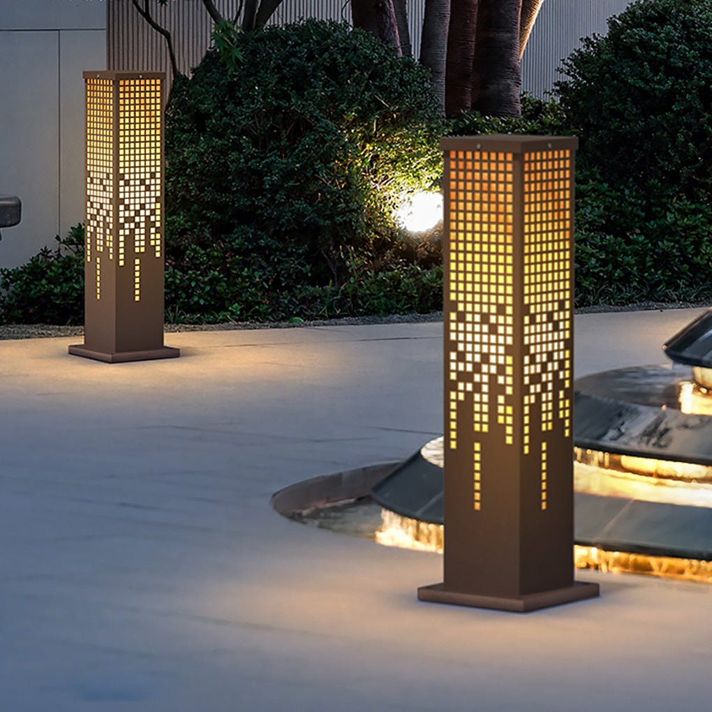 Pixel Bollard Lamp Rectangular Landscape Illumination Light