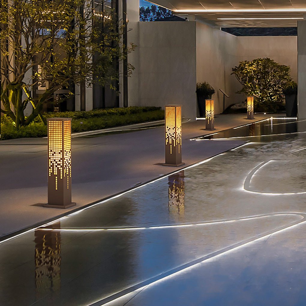 Pixel Bollard Lamp Rectangular Landscape Illumination Light