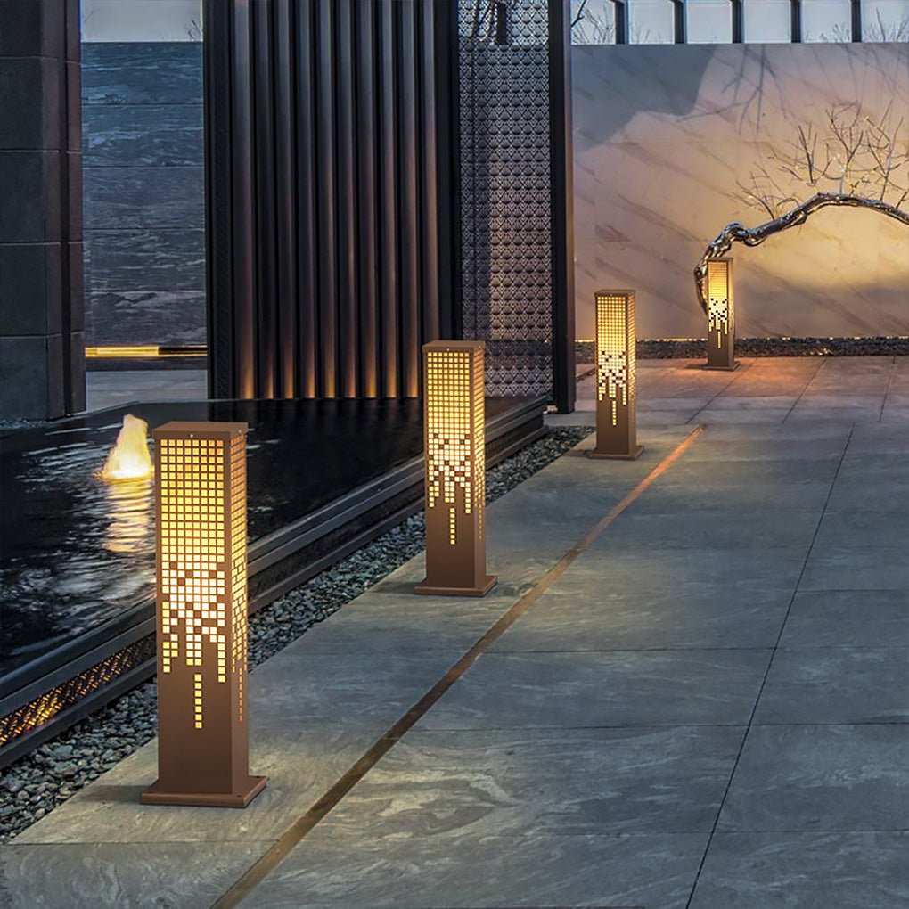 Pixel Bollard Lamp Rectangular Landscape Illumination Light