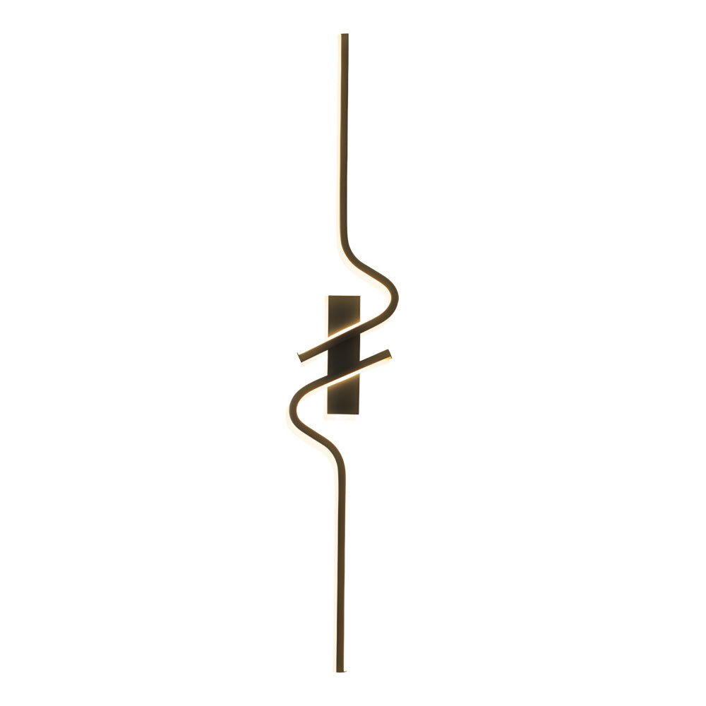 Modern Curved Wall Sconce Minimalist Black Aluminum Light
