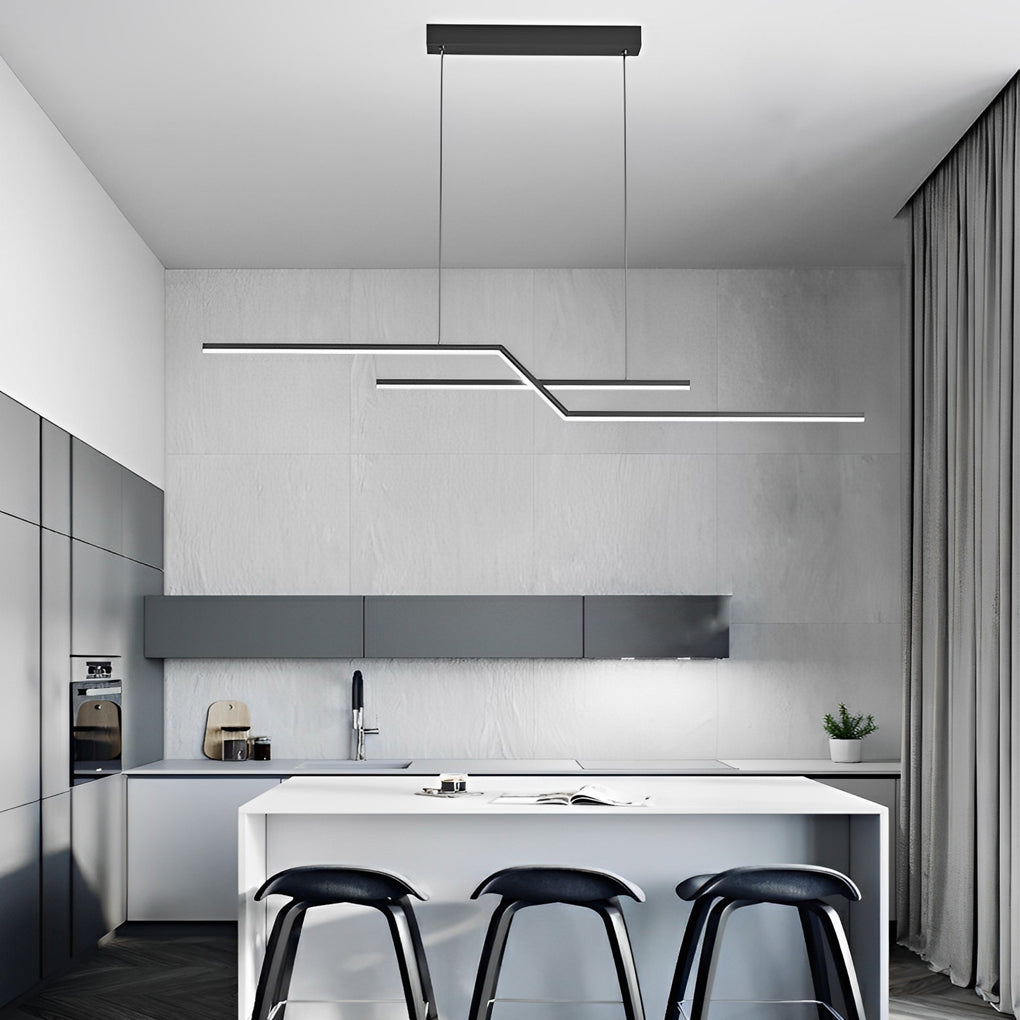 Unique Pendant Lighting Modern Linear Silicone Ceiling Light