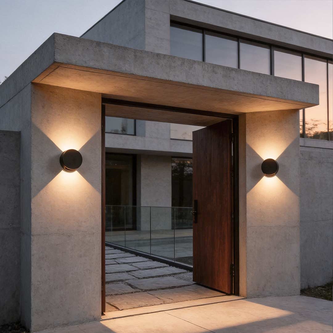 Up and Down Wall Lights Round Waterproof LED Light