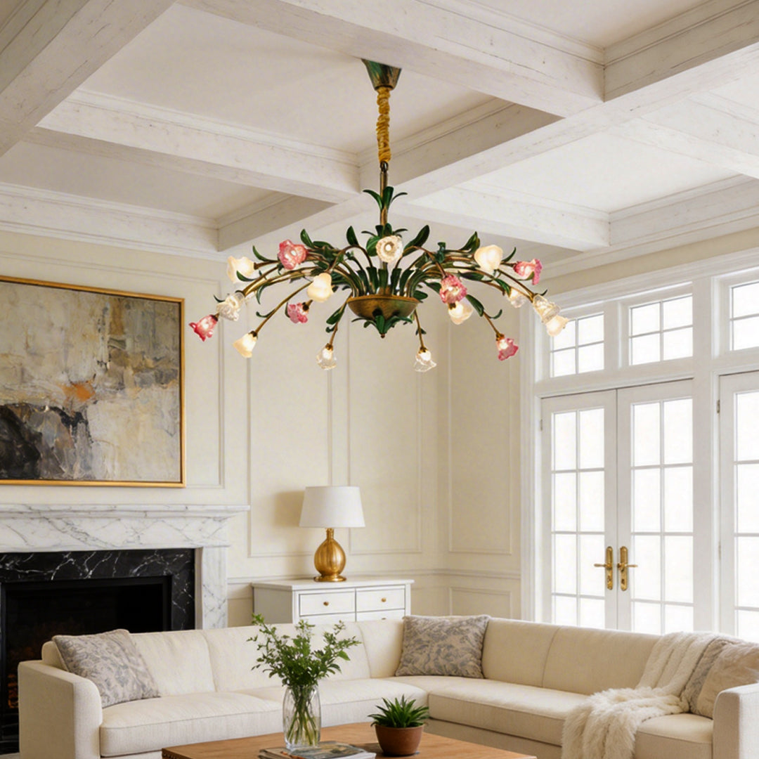 Vintage Floral Chandelier Vintage Rustic Branch Ceiling Light