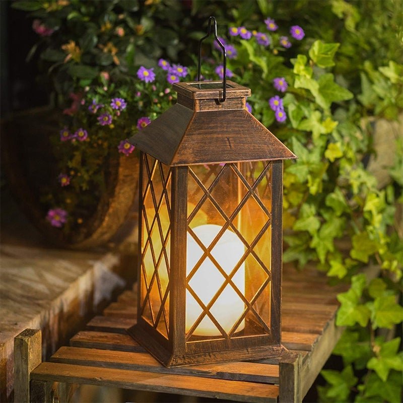 Vintage Garden Lanterns Italian Bronze Solar Outdoor Light