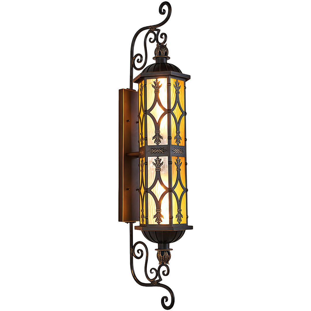 LED Outdoor Wall Lighting European Retro Dual-Head Round Lamp