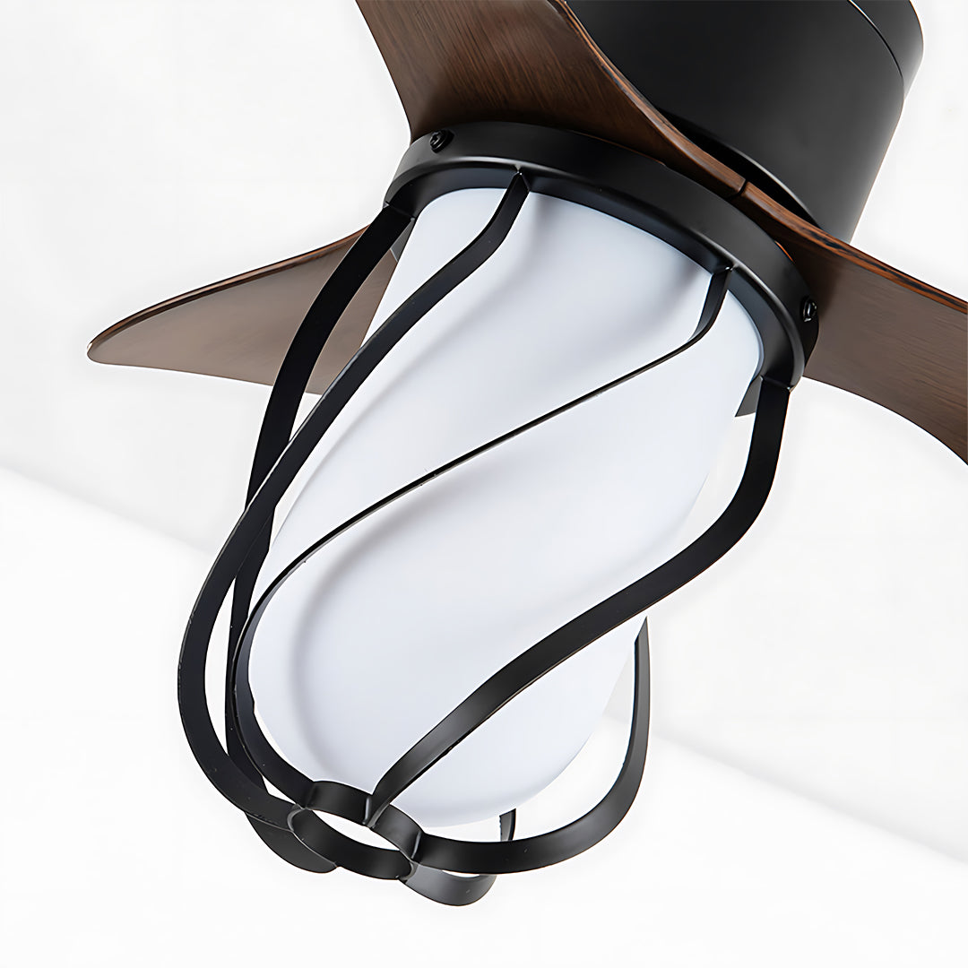 Vintage Style Ceiling Fan With Light Stylish LED Ceiling Fan