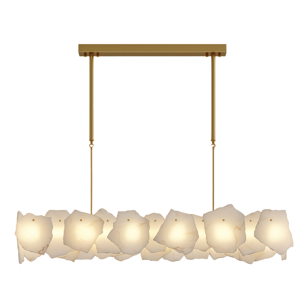 Modern LED Chandelier Cloud Stone Full Copper Ceiling Light