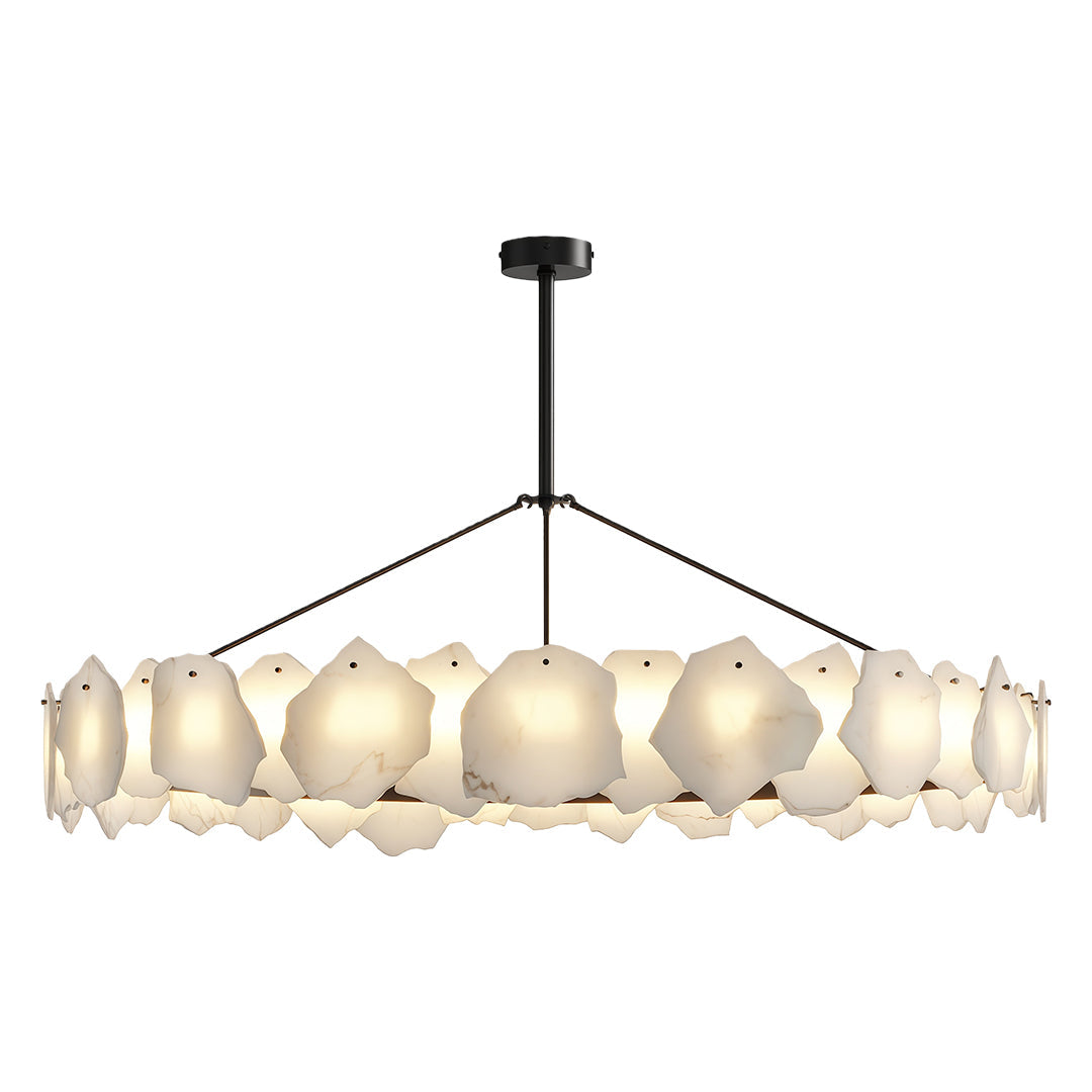Modern LED Cloud Stone Copper Chandelier